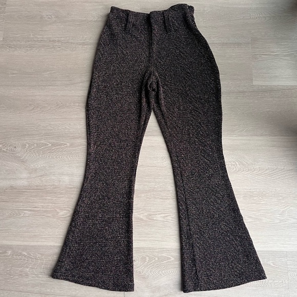 Kadu wide leg sparkle metallic pant, flare style, high  lightweight night out - Picture 1 of 10